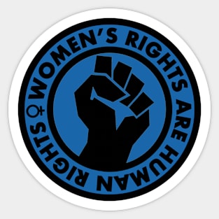 Women's Rights are Human Rights (blue) Sticker